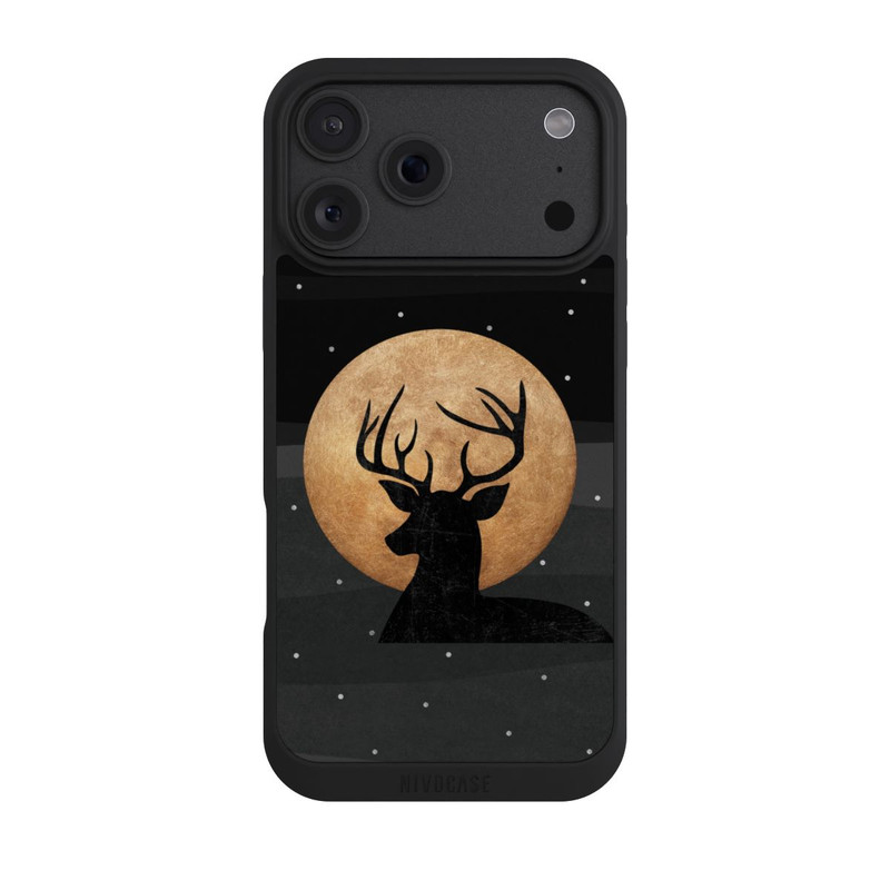 iPhone 18 Pro Max NIVOpure Cerf et lune d'or