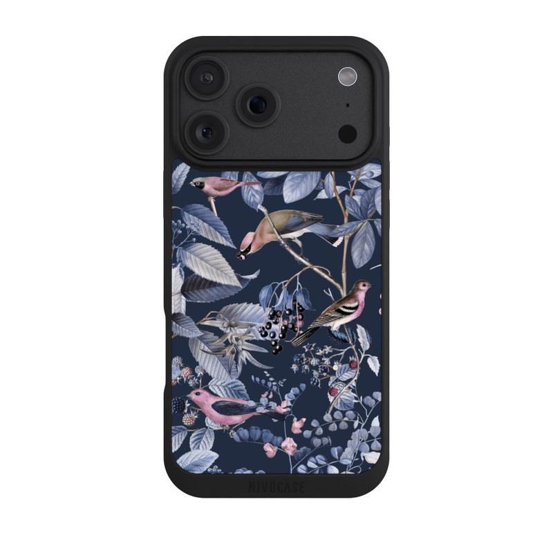 iPhone 18 Pro Max NIVOpure Oiseaux et Baies Bleu