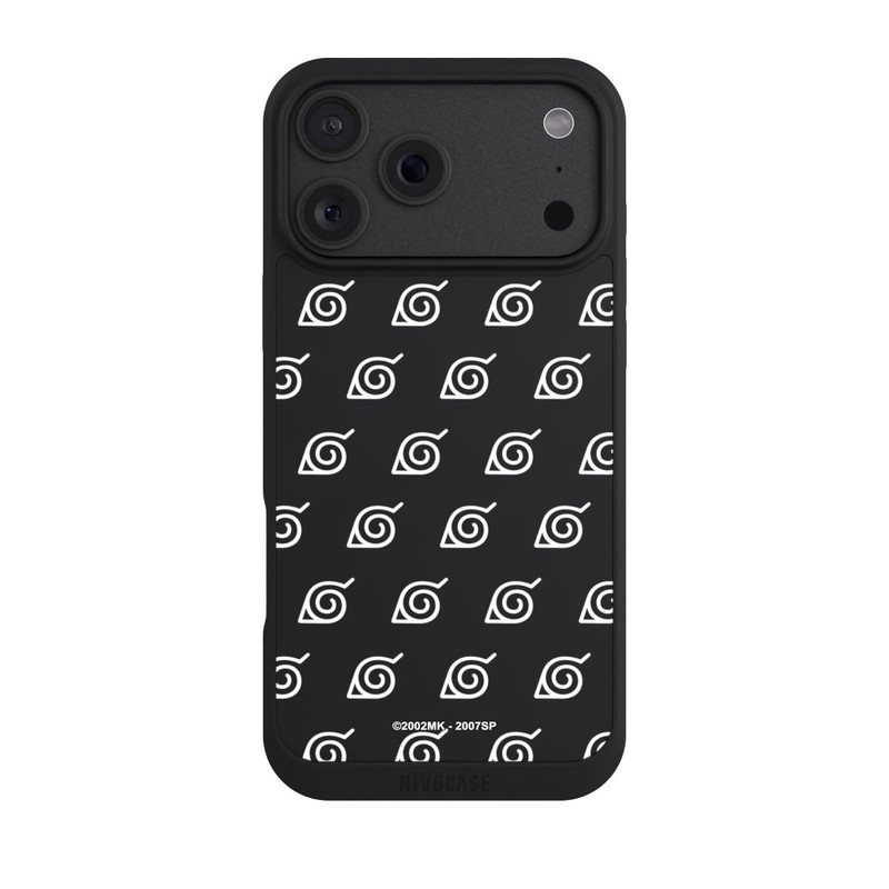 iPhone 18 Pro Max NIVOpure Weißes Konoha-Muster Transparent