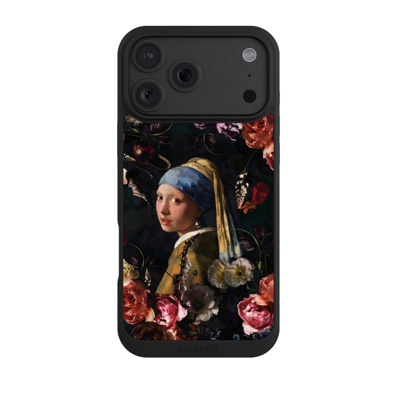 iPhone 18 Pro Max NIVOpure Fille avec une boucle d'oreille en perles Roses