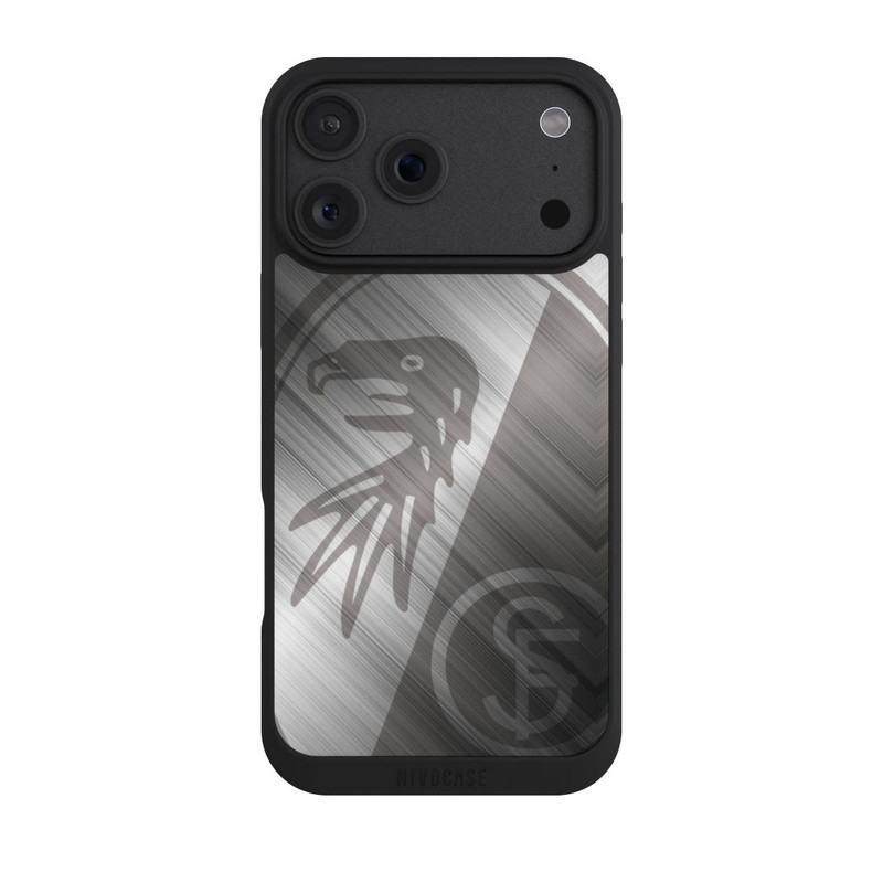 iPhone 18 Pro Max NIVOpure SC Freiburg Glänzendes Metall Hintergrund