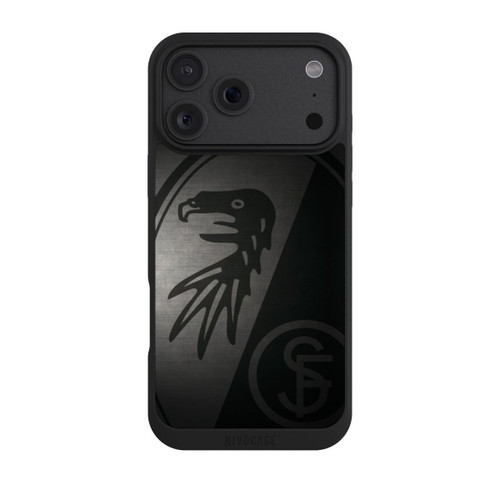 Apple iPhone 18 Pro Max NIVOpure SC Freiburg Dot Metall Hintergrund