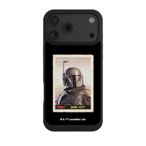 Apple iPhone 18 Pro Max NIVOpure Boba Fett Badges Schwarzer Hintergrund