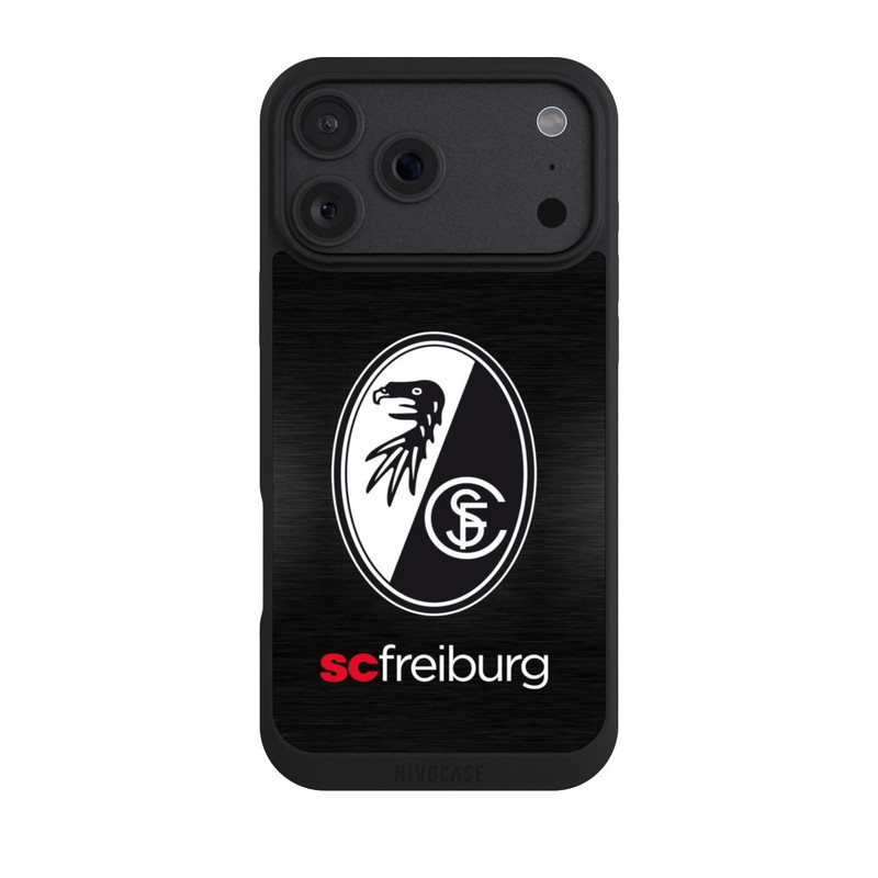 iPhone 18 Pro Max NIVOpure  Kratzen Metall Hintergrund mit dem Schriftzug  Horizontal SC Freiburg