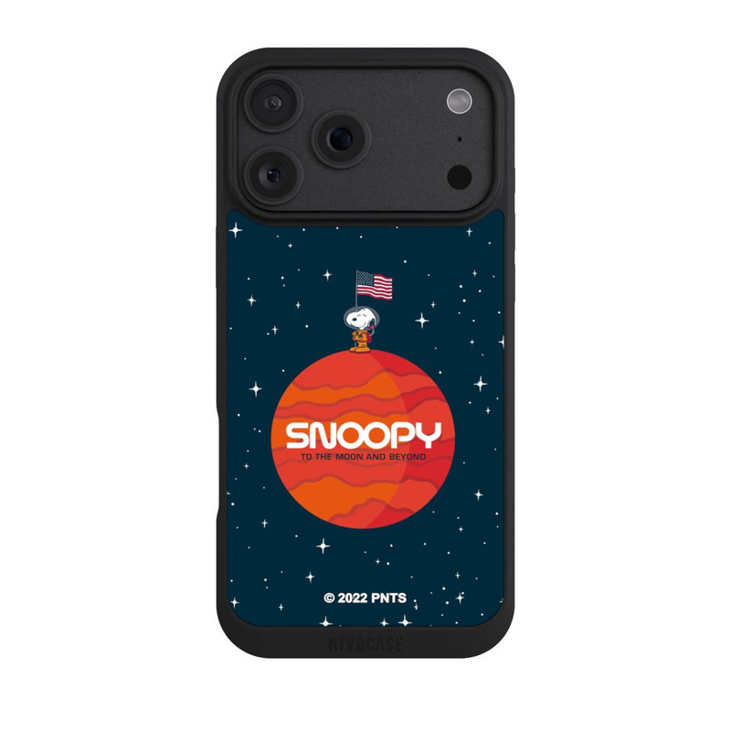 iPhone 18 Pro Max NIVOpure Snoopy Voyageur de l'espace Orange