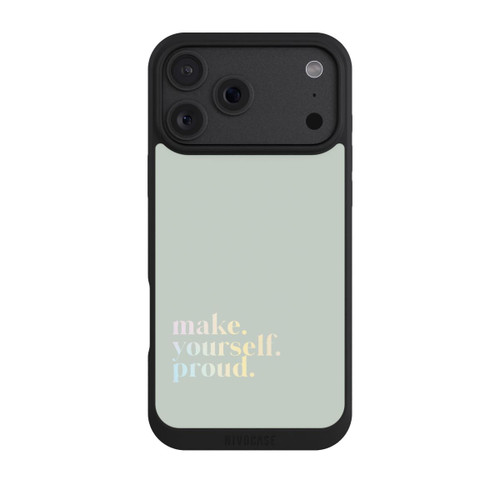 Apple iPhone 18 Pro Max NIVOpure Make Yourself Proud Zitat-Minze und Farbverlauf