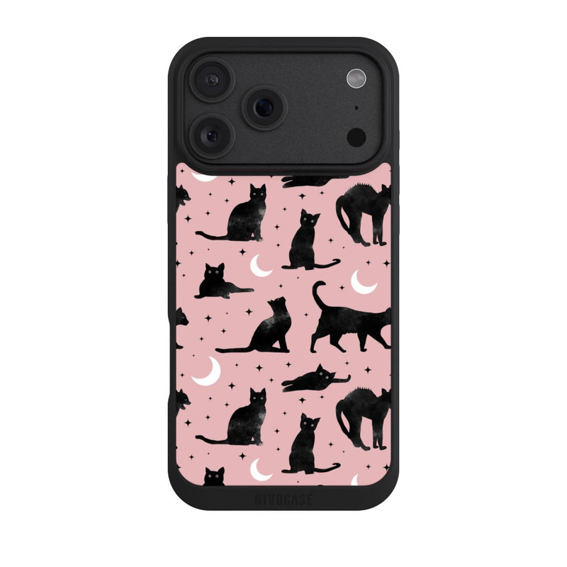 iPhone 18 Pro Max NIVOpure Lune & Chats Fond Rose