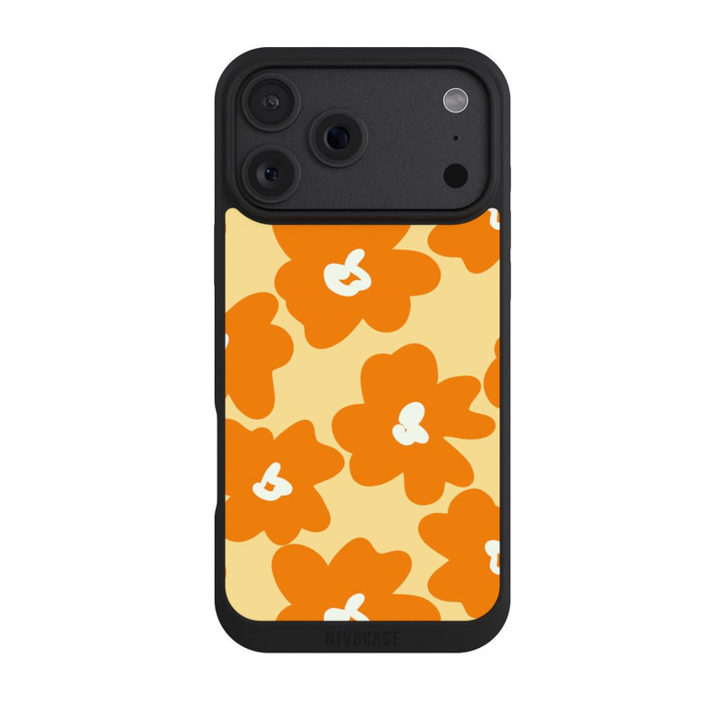 iPhone 18 Pro Max NIVOpure Retro Blumenmuster Päivi Gelb Orange
