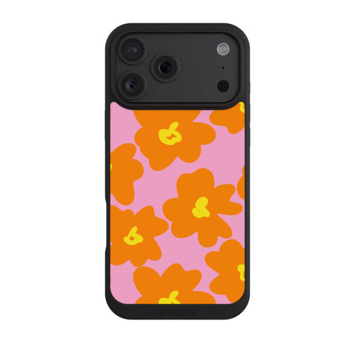Apple iPhone 18 Pro Max NIVOpure Retro Blumenmuster Pink und Orange