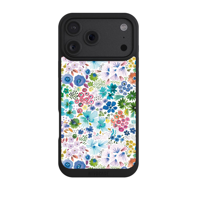 iPhone 18 Pro Max NIVOpure Kunstvolle kleine Frühlingsblumen blau