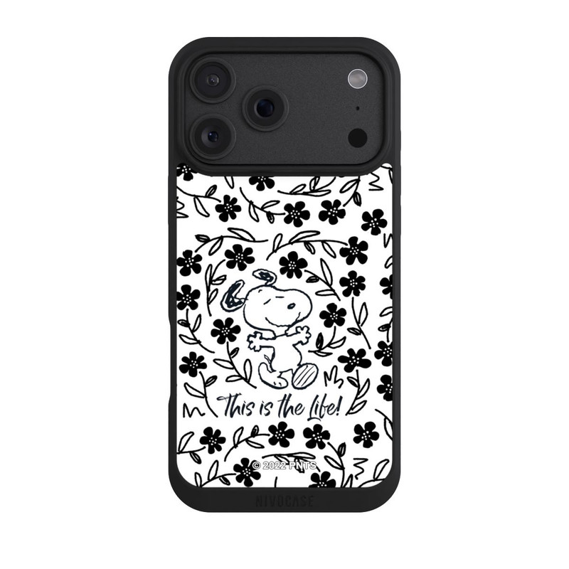 iPhone 18 Pro Max NIVOpure Snoopy schwarz und weiß This Is The Life