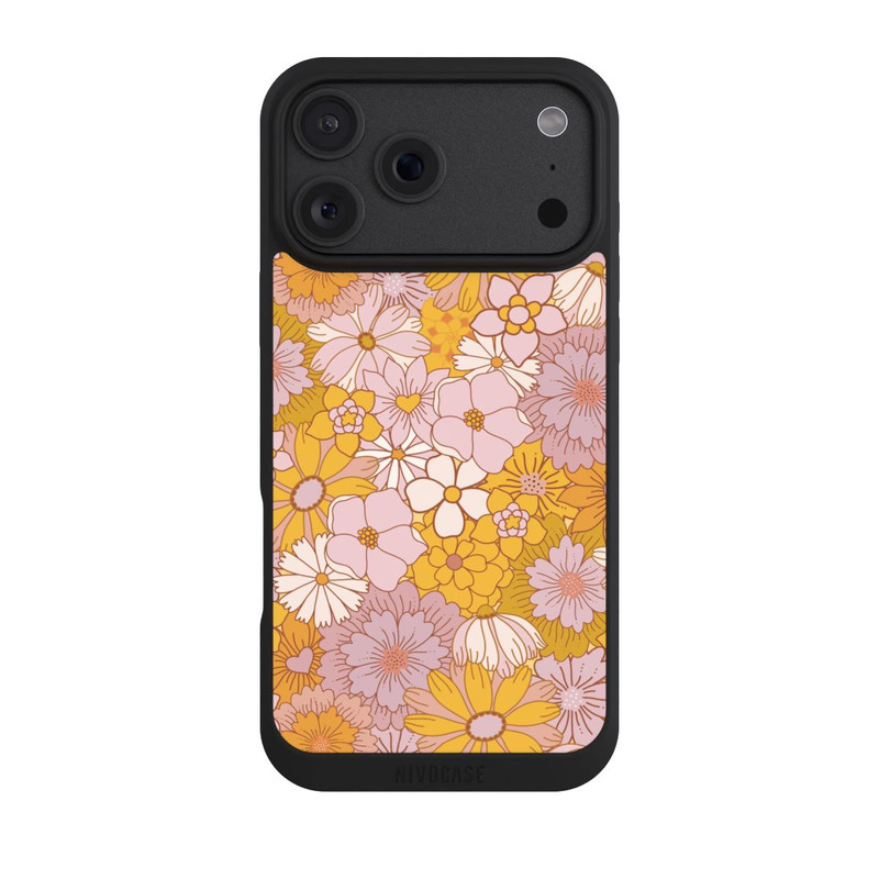 iPhone 18 Pro Max NIVOpure Fleurs Rétro Jaunes