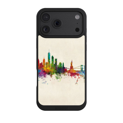 Apple iPhone 18 Pro Max NIVOpure New York Ligne d'horizon V2 arrière-plan vintage
