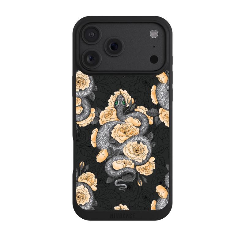 iPhone 18 Pro Max NIVOpure Serpent et fleur jaune
