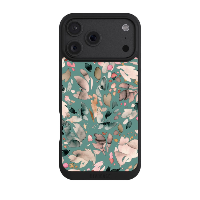 iPhone 18 Pro Max NIVOpure Fleurs abstraites, pétales vert