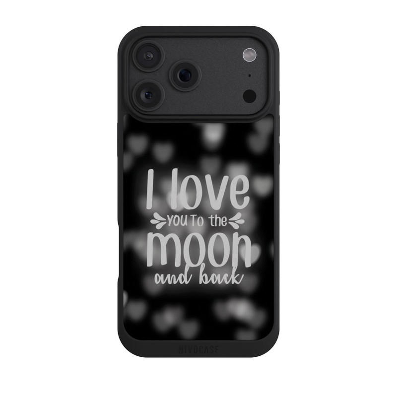 iPhone 18 Pro Max NIVOpure I Love You to The Moon And Back Black Hearts