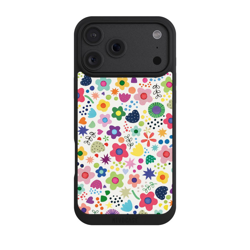 iPhone 18 Pro Max NIVOpure Fleurs psychédéliques colorées