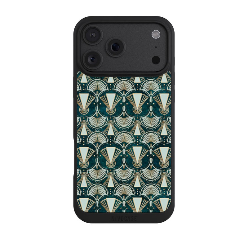 iPhone 18 Pro Max NIVOpure Art Deco Green Pattern