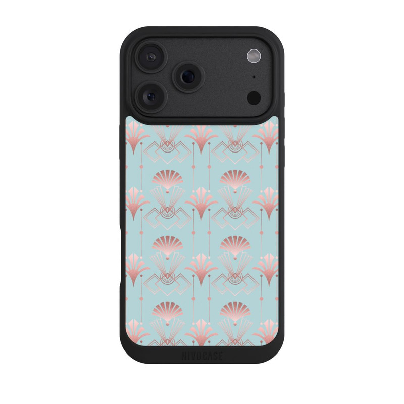 iPhone 18 Pro Max NIVOpure Art Deco Rose Gold Elegance Blue