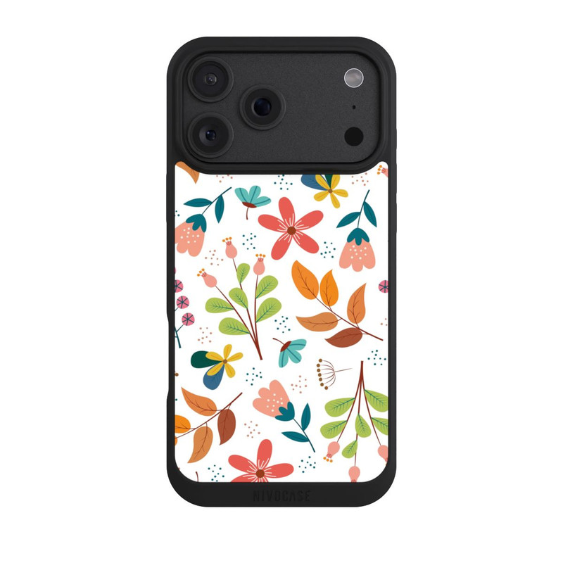 iPhone 18 Pro Max NIVOpure Fleurs et feuilles blanches