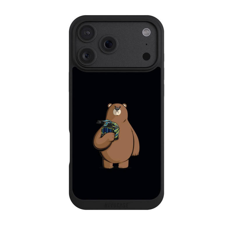 iPhone 18 Pro Max NIVOpure Der Bär mit dem Helm Schwarz