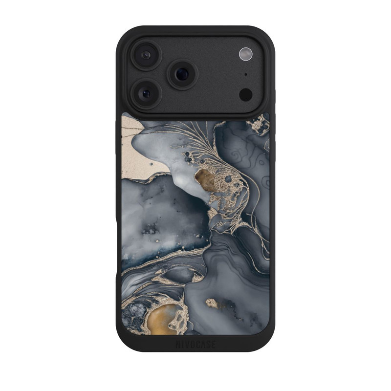 iPhone 18 Pro Max NIVOpure Alcohol Ink Gold Grey avec IA