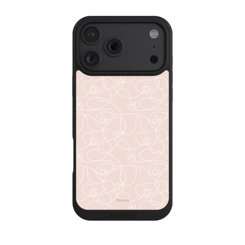 Apple iPhone 18 Pro Max NIVOpure Micky Line Art Muster Rosa
