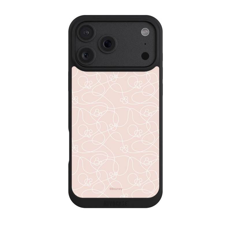 iPhone 18 Pro Max NIVOpure Micky Line Art Muster Rosa