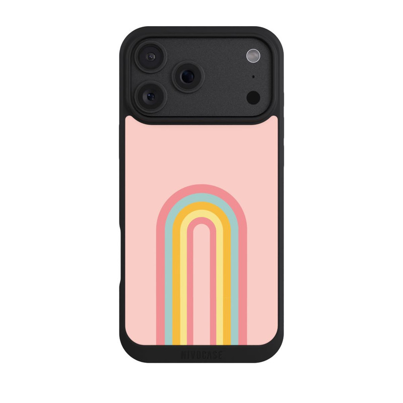 iPhone 18 Pro Max NIVOpure Arc-en-ciel rose pastel long
