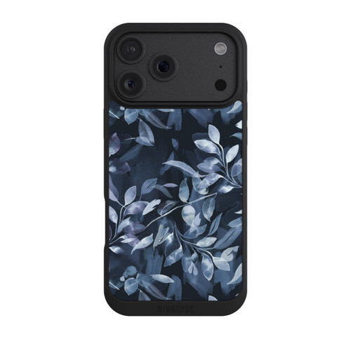 Apple iPhone 18 Pro Max NIVOpure Mystische Aquarellblätter marineblau
