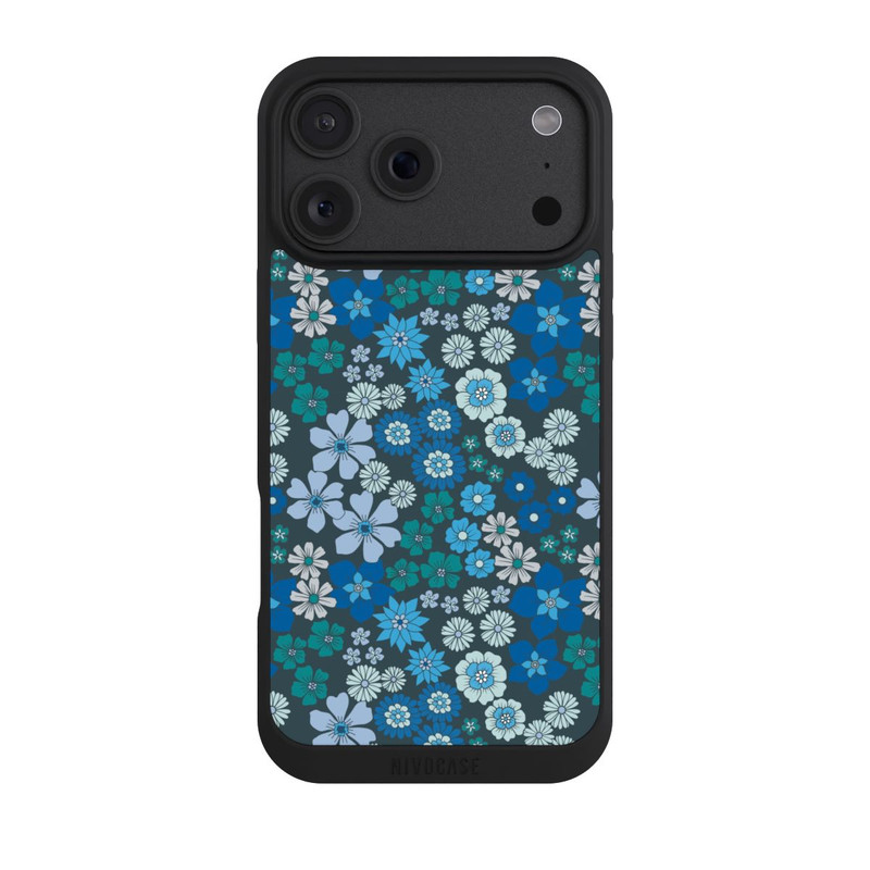 iPhone 18 Pro Max NIVOpure Fleurs bleues DeinDesign