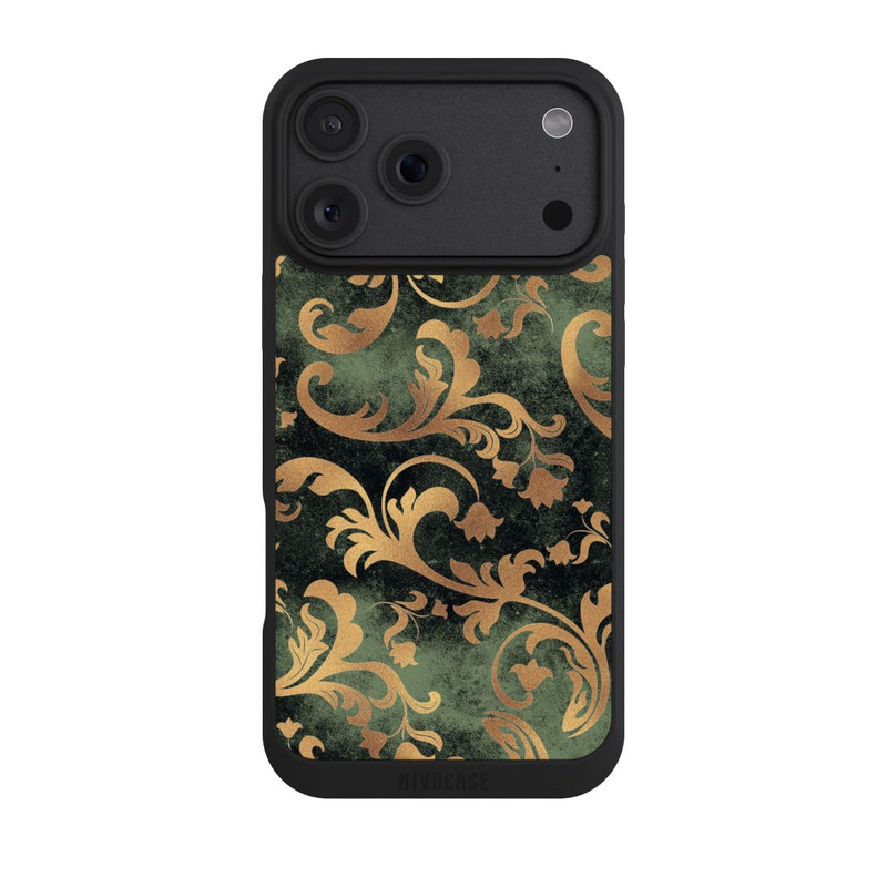 iPhone 18 Pro Max NIVOpure Papier Peint Damassé Vert Foncé