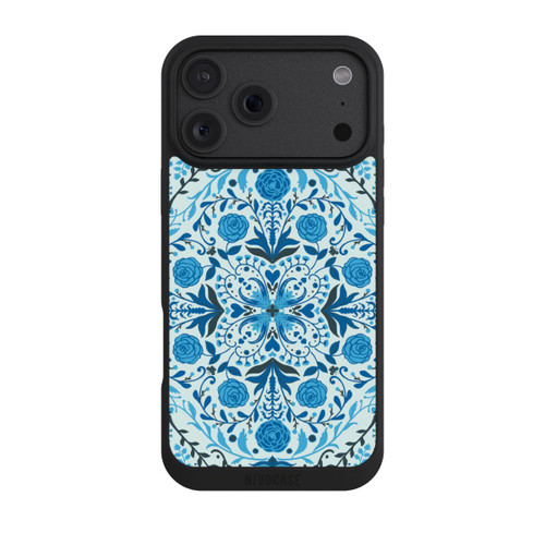 Apple iPhone 18 Pro Max NIVOpure Blue Floral Tiles