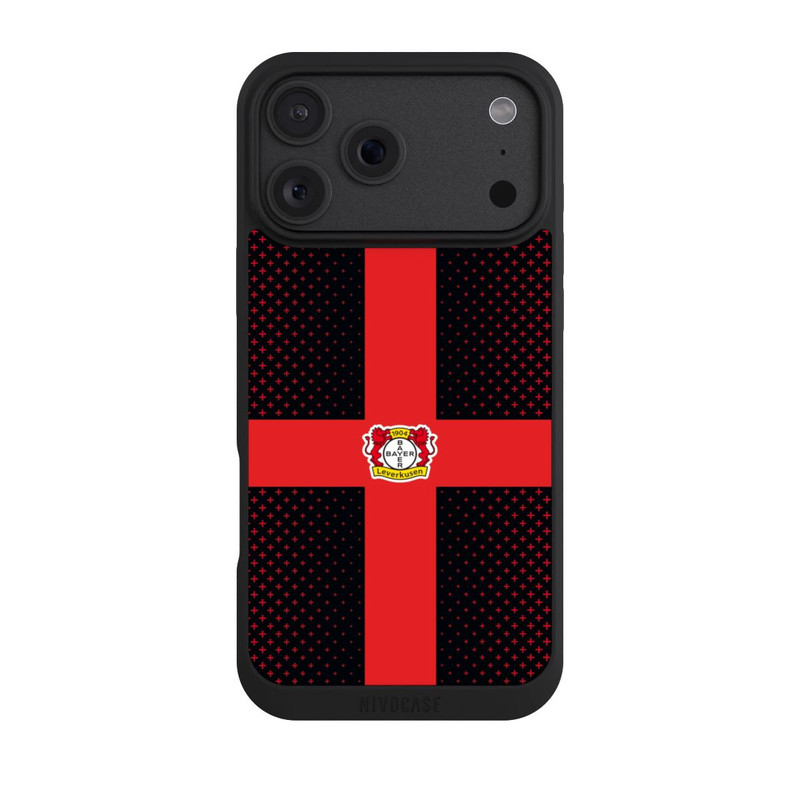 iPhone 18 Pro Max NIVOpure Bayer 04 Leverkusen Rotes Kreuz auf Schwarz