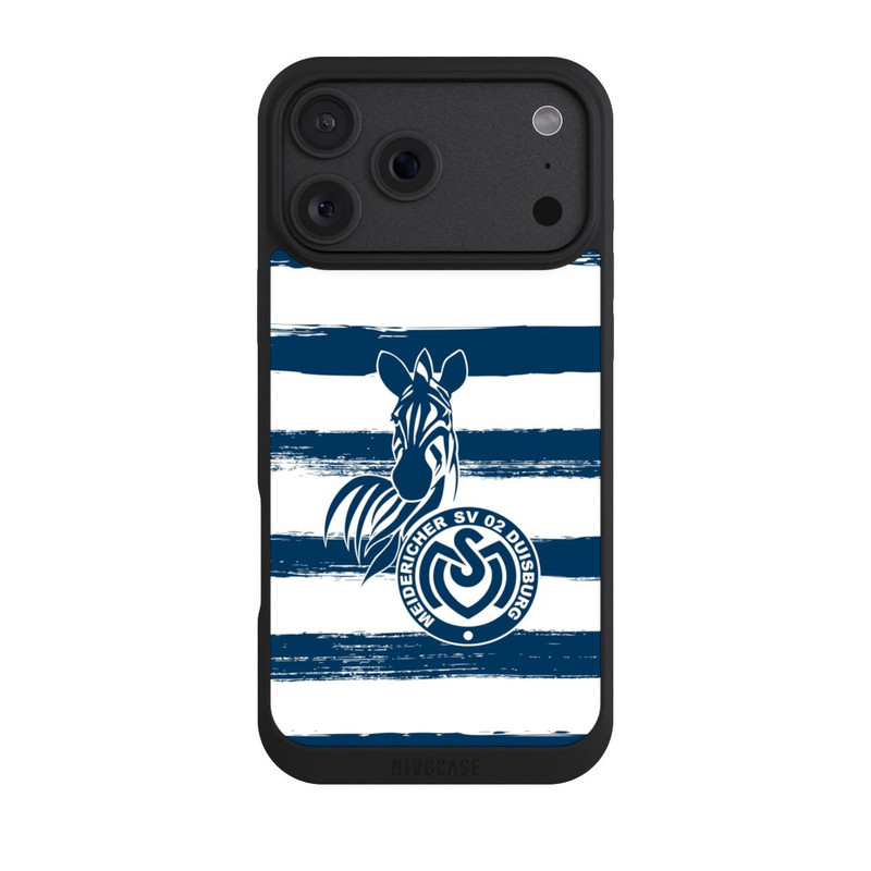 iPhone 18 Pro Max NIVOpure MSV Duisburg Blau Weiß Gestreift