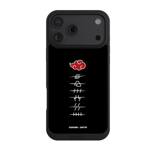 Apple iPhone 18 Pro Max NIVOpure Symboles des membres de l'Akatsuki noirs