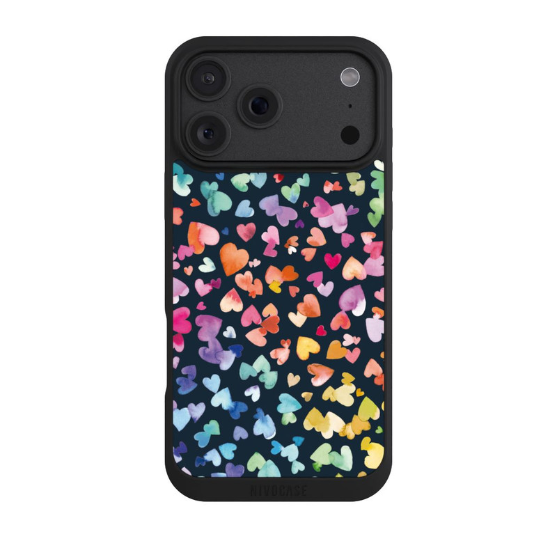 iPhone 18 Pro Max NIVOpure Valentinstag Herzen Schwarz