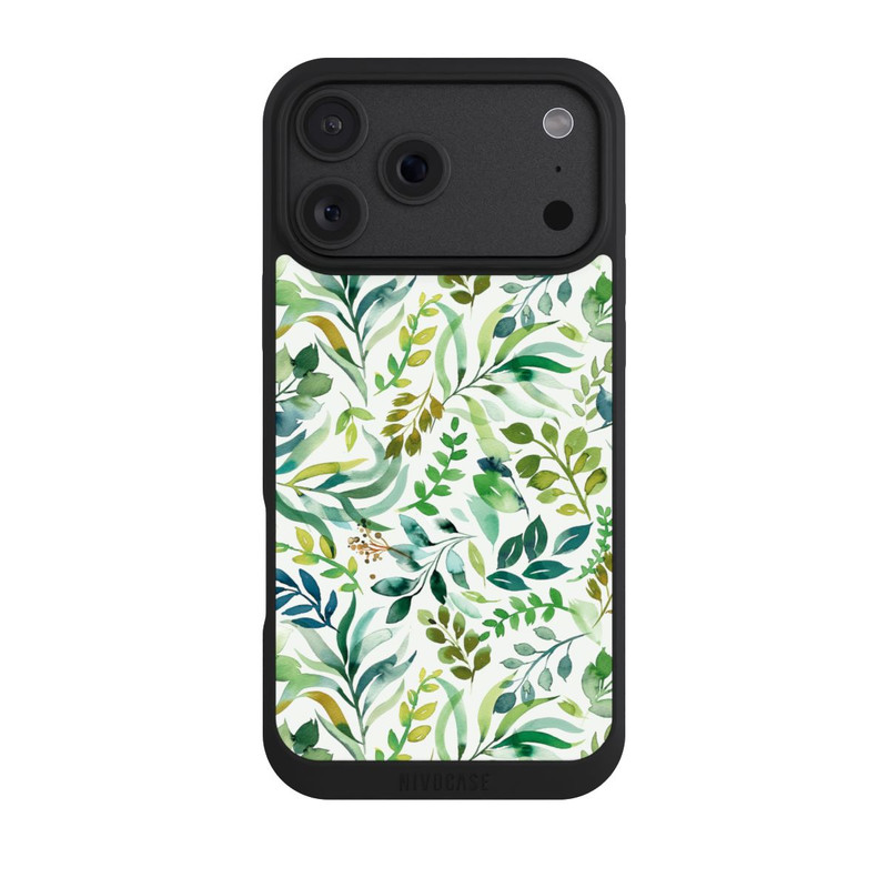 iPhone 18 Pro Max NIVOpure Aquarelle Palmes Feuilles Botanique Vert