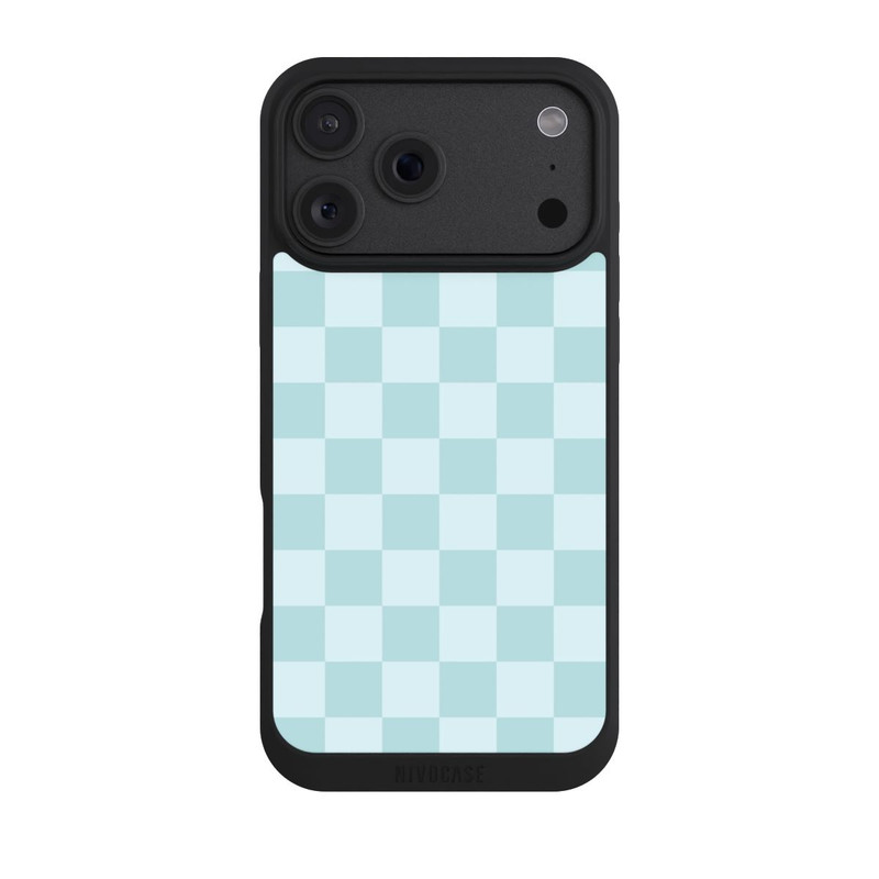 iPhone 18 Pro Max NIVOpure Damier bleu clair