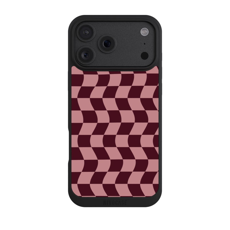 iPhone 18 Pro Max NIVOpure Damier rouge-rose