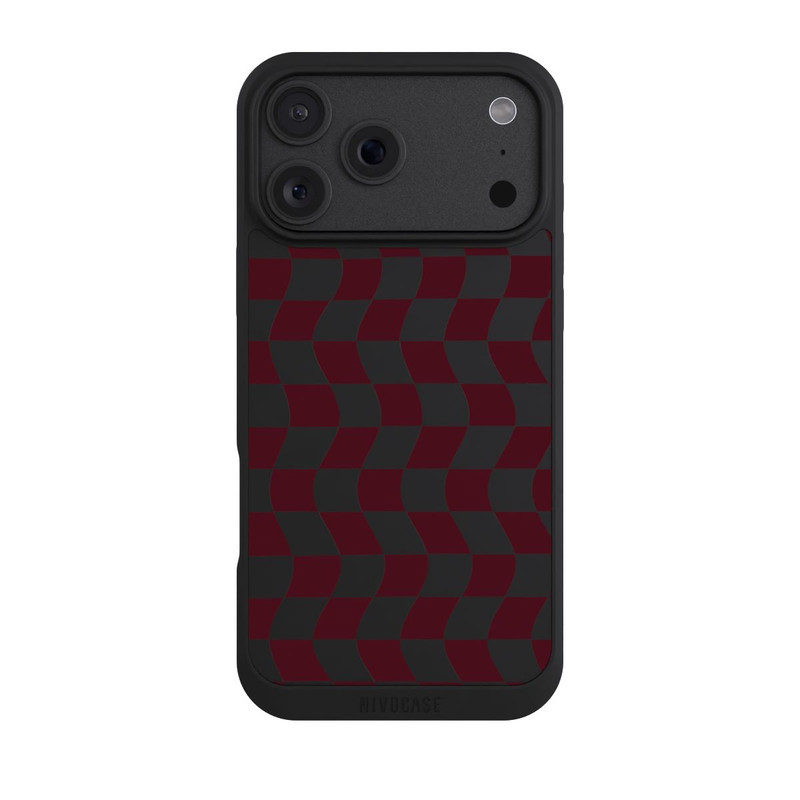 iPhone 18 Pro Max NIVOpure Rouge vin en damier
