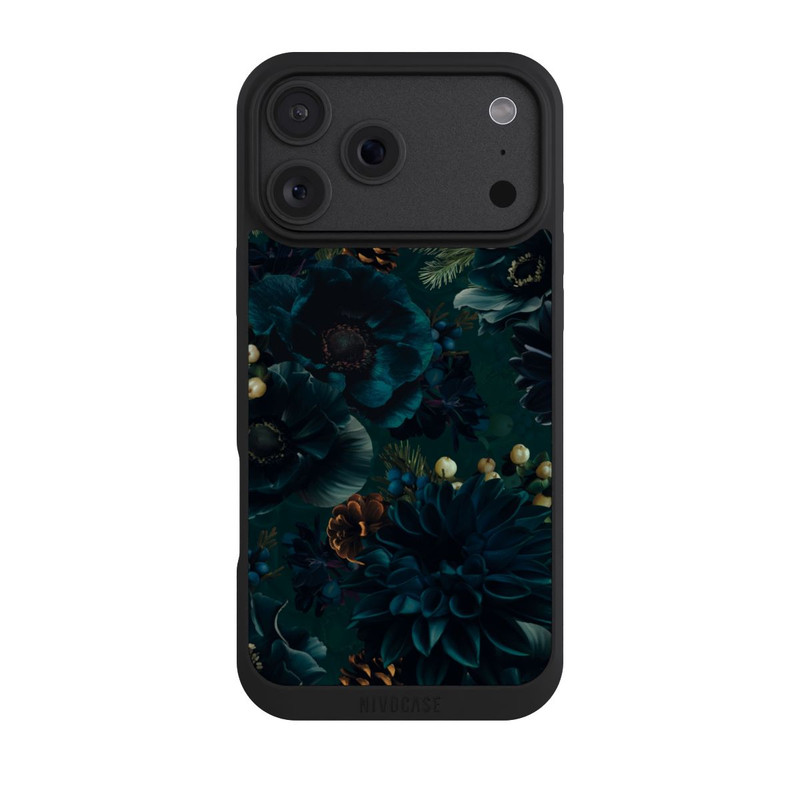 iPhone 18 Pro Max NIVOpure Motif de fleurs vert et bleu