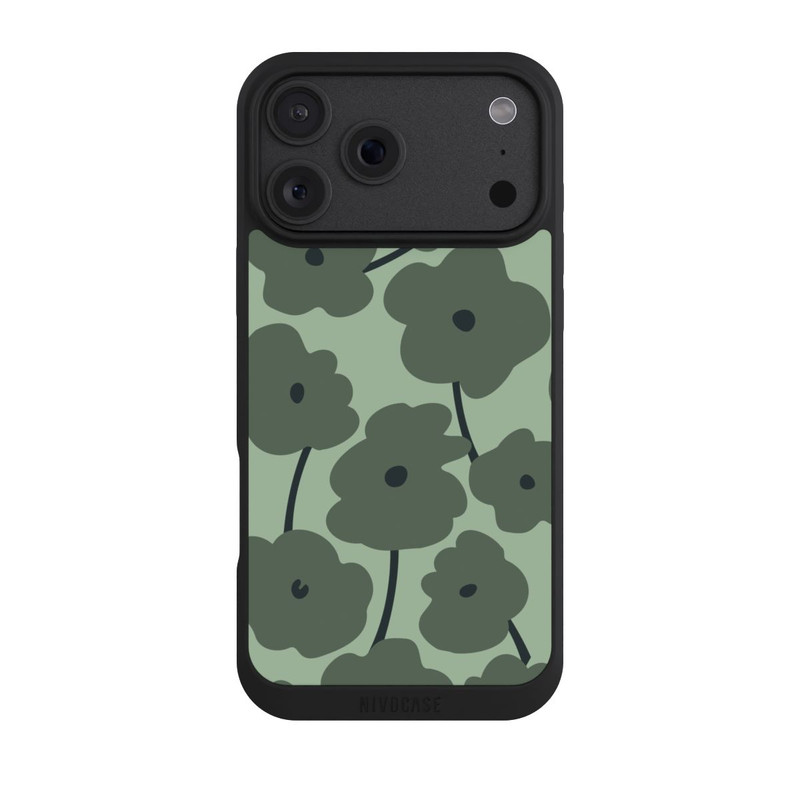 iPhone 18 Pro Max NIVOpure Fleurs Minimalistes Vertes