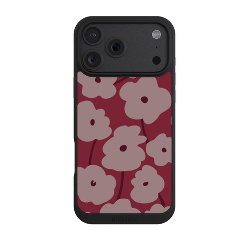 Apple iPhone 18 Pro Max NIVOpure Minimalistische Blumen Bordeaux