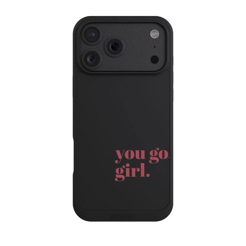 iPhone 18 Pro Max NIVOpure You Go Girl Rosa Transparent
