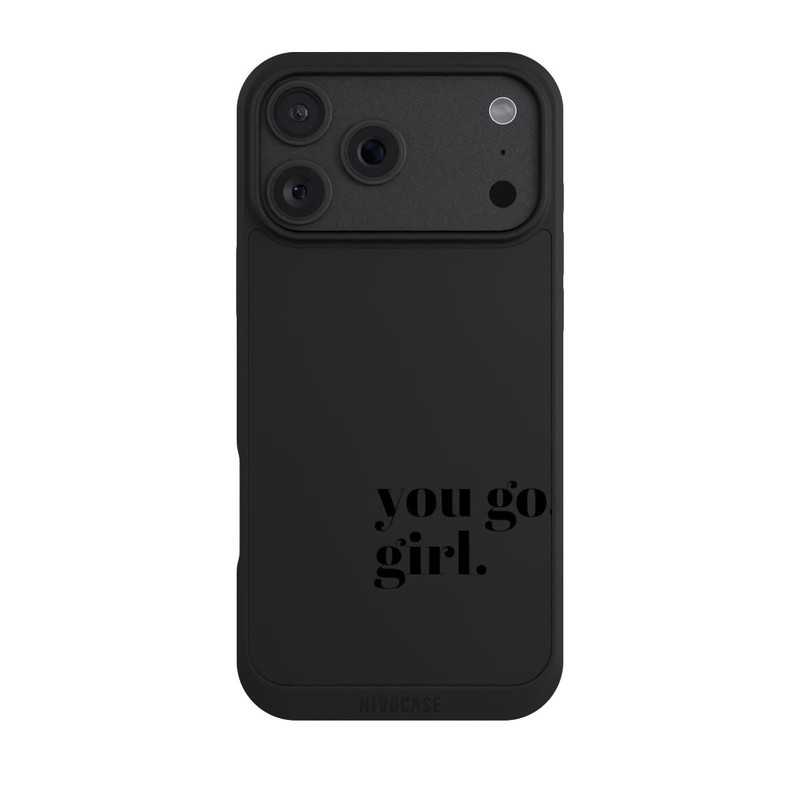 iPhone 18 Pro Max NIVOpure You Go Girl Schwarz Transparent