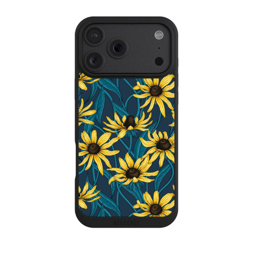Apple iPhone 18 Pro Max NIVOpure Sunflowers Pattern Dark Illustration