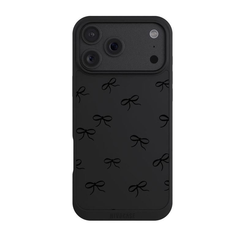 iPhone 18 Pro Max NIVOpure Bows Black Pattern Transparent