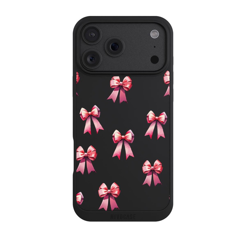 iPhone 18 Pro Max NIVOpure Bow Red Pattern Watercolor Transparent