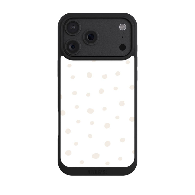 iPhone 18 Pro Max NIVOpure Motif à Pois Blanc Marron